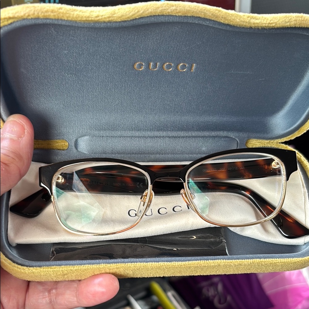 Gucci Women's Gold and Tortoise Glasses